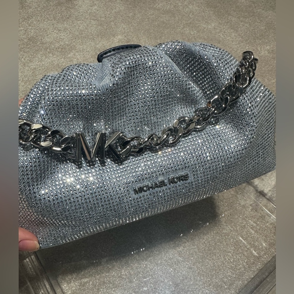 Michael Kors Shimmering Silver Chain Bag